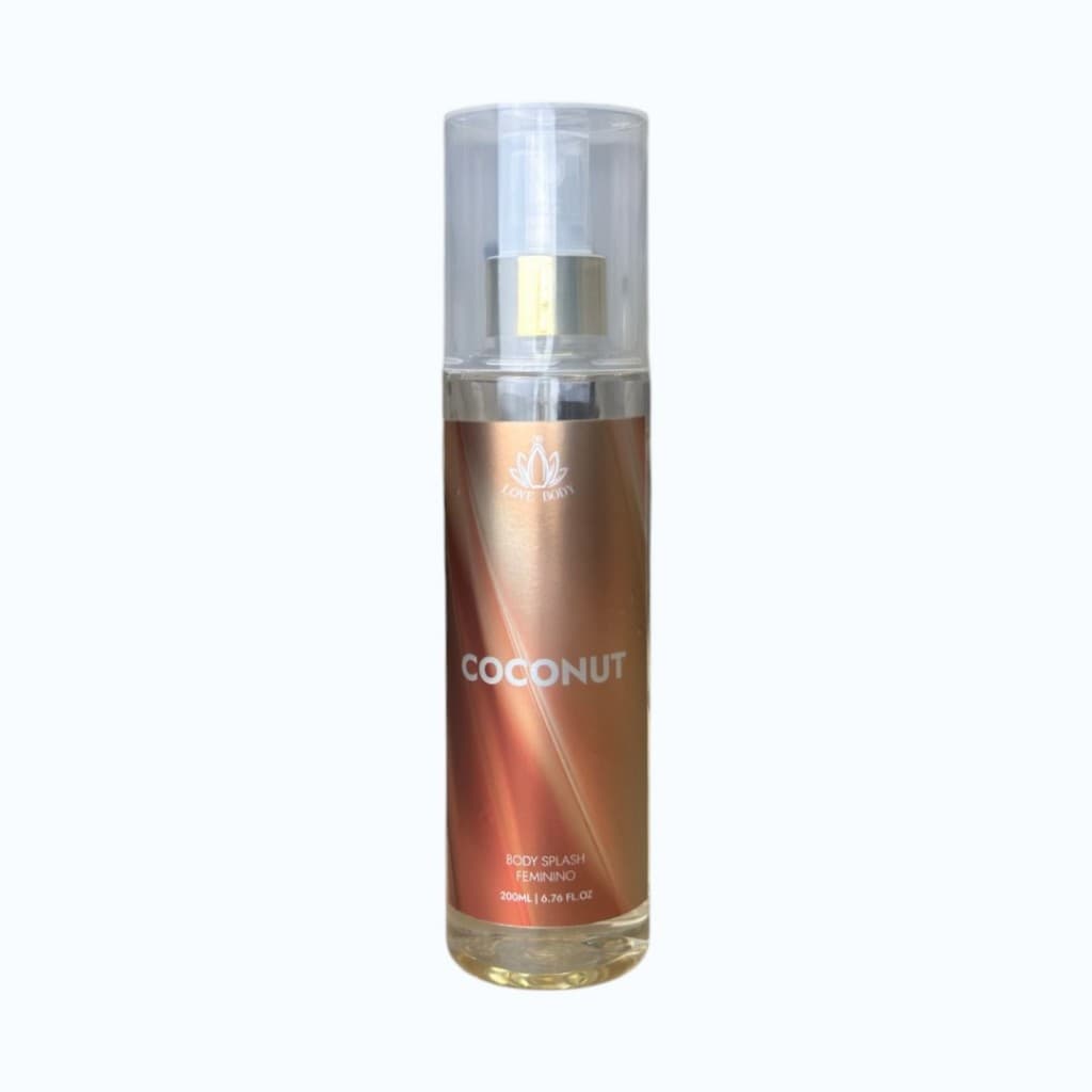 Body Splash Coconut Feminino Amo Aroma 200ml Gourmand Tropical Longa Duração