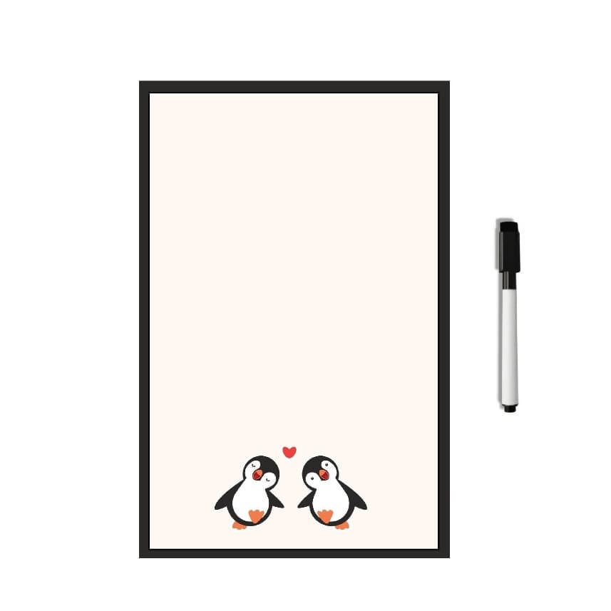 Imã de recados pinguim para geladeira pingim anotações com caneta PRONTA ENTREGA