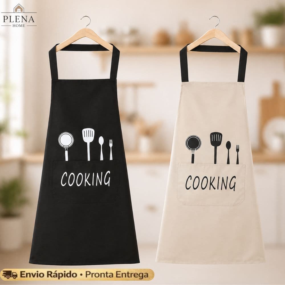 Avental Cozinha Impermeável Bolsos Ajustável Estilo Ocidental Limpeza Trabalho Doméstico Sortido