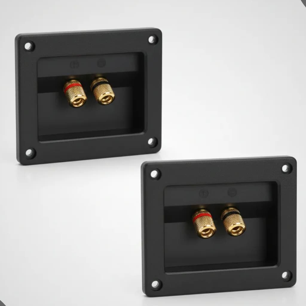 Kit 2 Terminal Borne Profissional Para Caixa De Som automotivo caixa trio dutada som paredão Par plug banana fio chicote