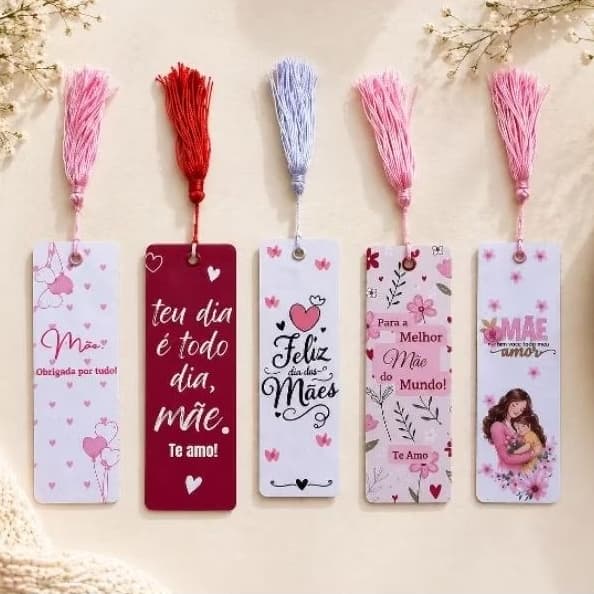 Marcador de Página Especial Para Mães PLASTIFICADO com Tassel