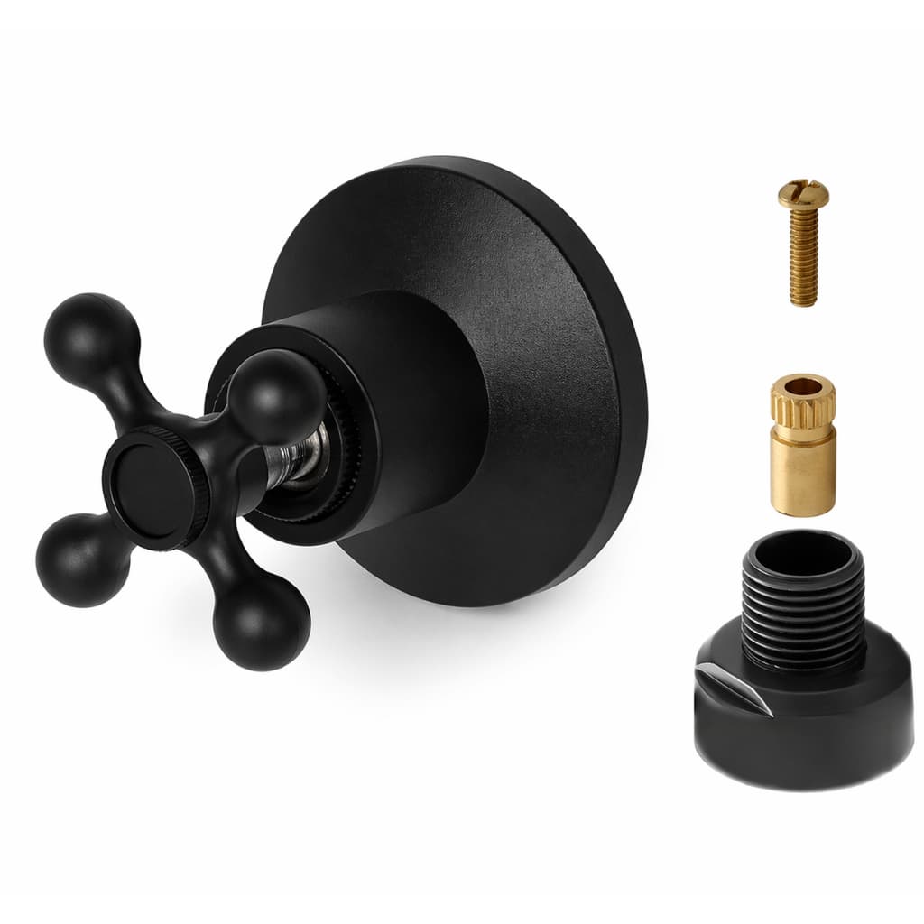 Acabamento Para Registro C33 Metal Preto + Conversor Docol