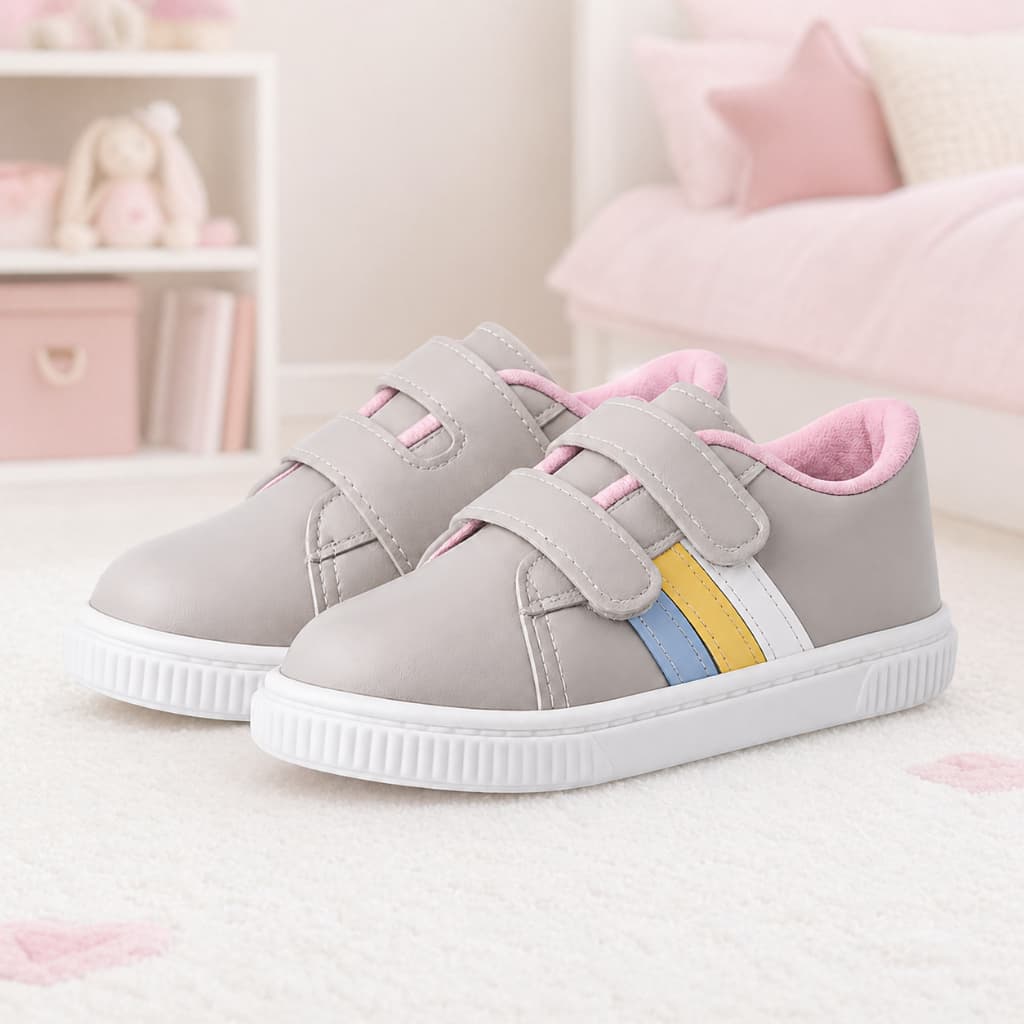 Tenis Infantil Menina Antiderrapante Conforto Leve Escolar Casual Anatomico Calce Facil Feminino