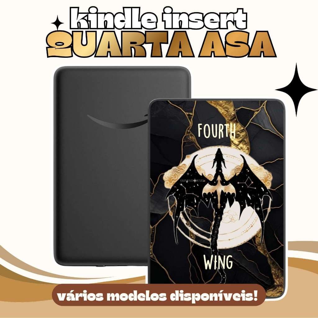 Kindle Insert Quarta Asa ✨ Holográficos | Fourth Wing | Produto literário