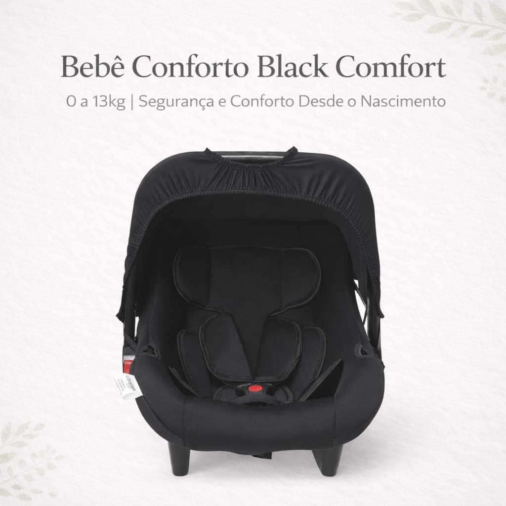 Bebê Conforto Comfort Black Recém Nascido 0 a 13kg Maxi Baby