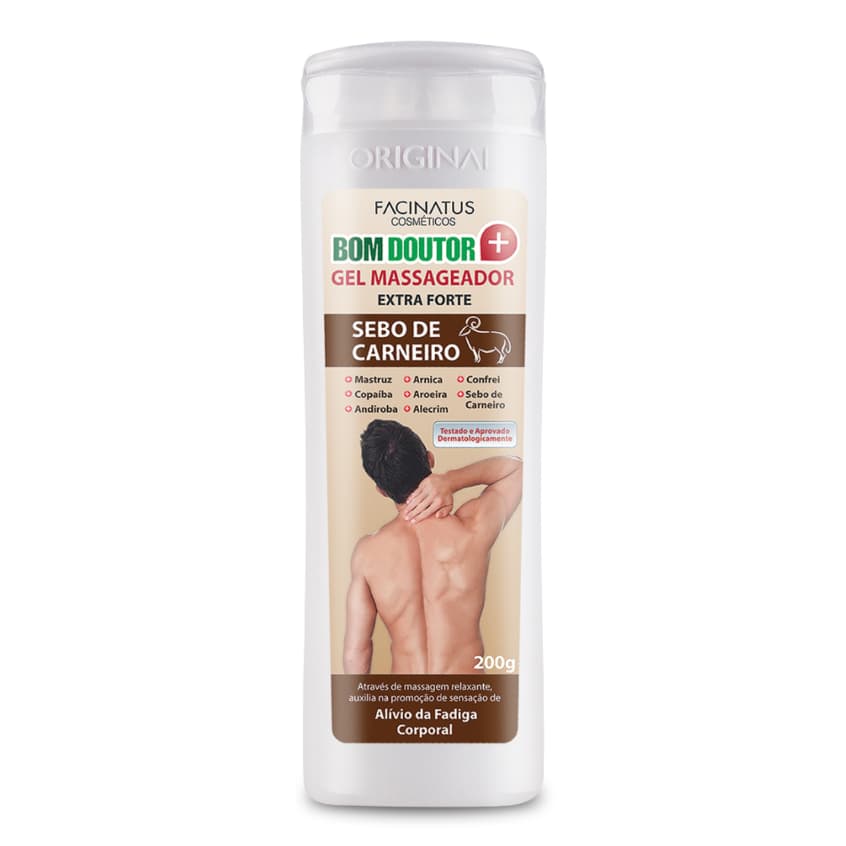 Gel Massageador Bom Doutor Sebo De Carneiro Facinatus 200g