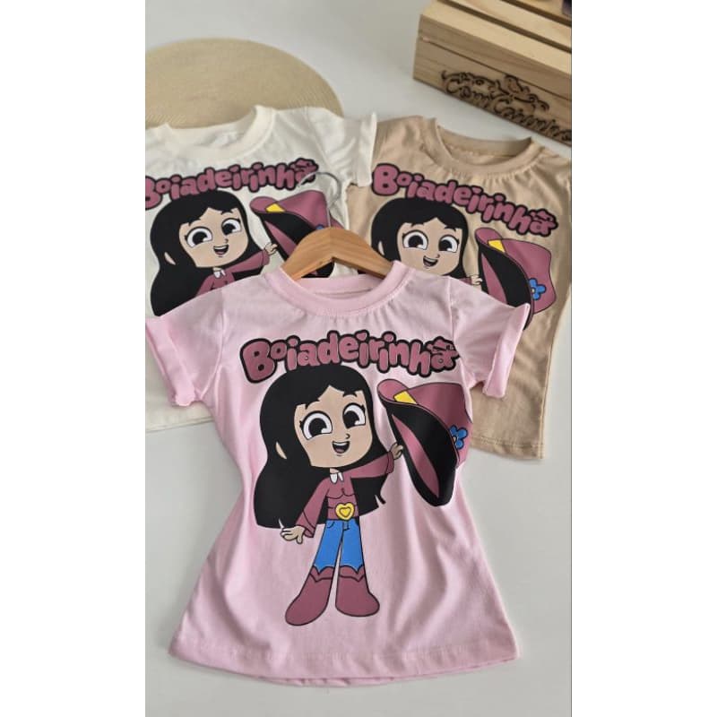 Camiseta Infantil Boiadeirinha Tamanhos 4 ao 12