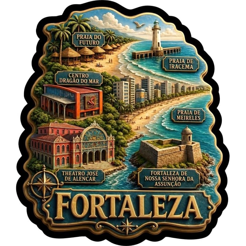 Imã de Geladeira Fortaleza
