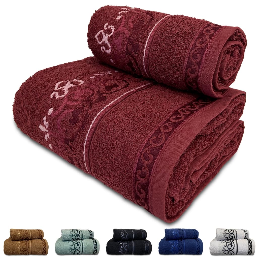 Kit Toalha de Banho e Rosto 100% Algodão – Grande Macia e Alta Absorção – Castle Valletex