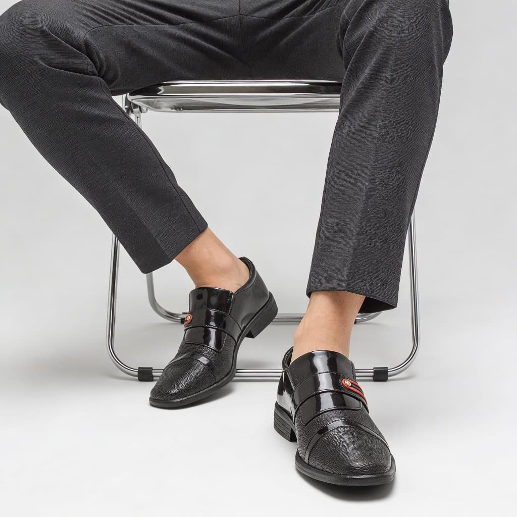 Sapato Social Masculino Oxford Preto Verniz Confortável Leve Macio Giolo