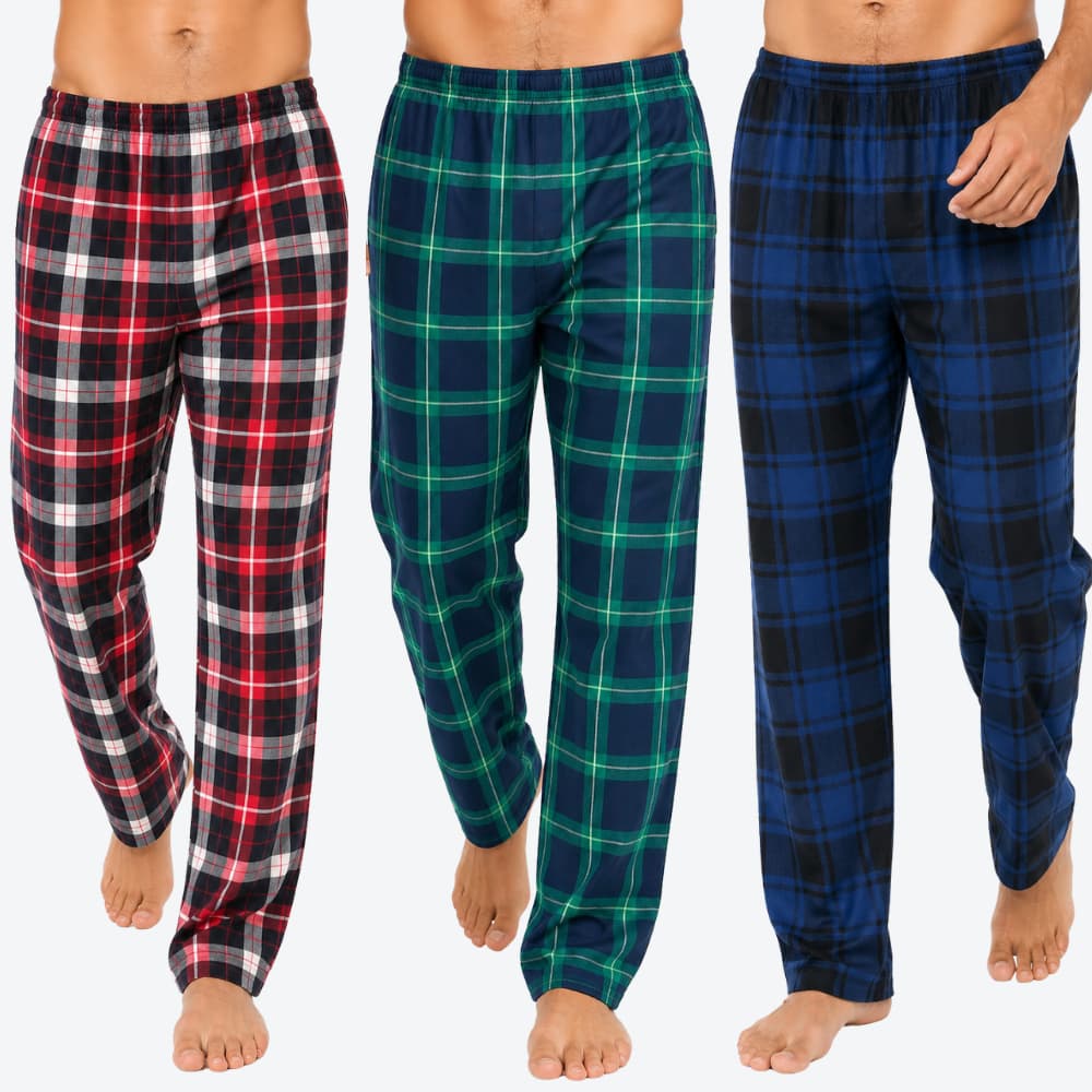 Calça Xadrez Pijama Masculina Folgada 100%  Suede Algodão Dormir