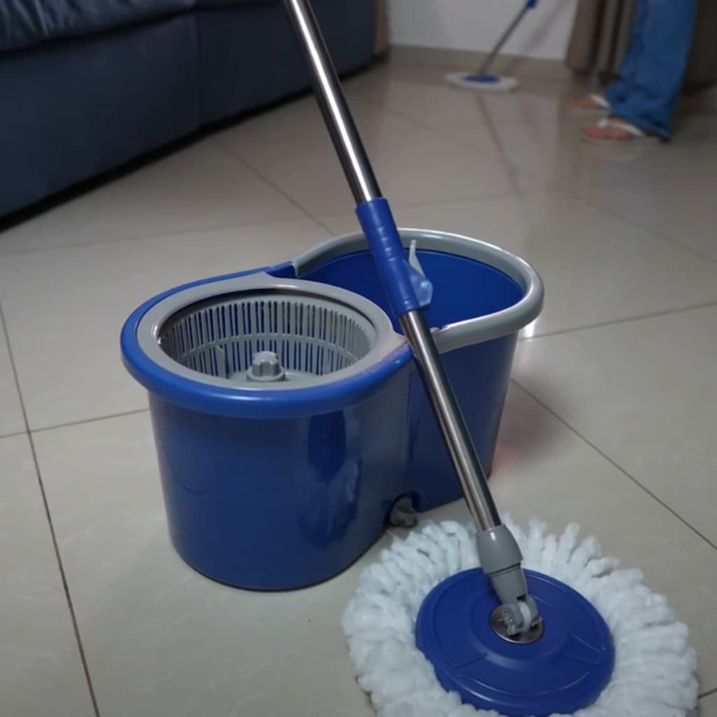 Mop Giratório 360 Esfregao com Balde 13L Limpeza Rápida e Sistema Giratório Inovador