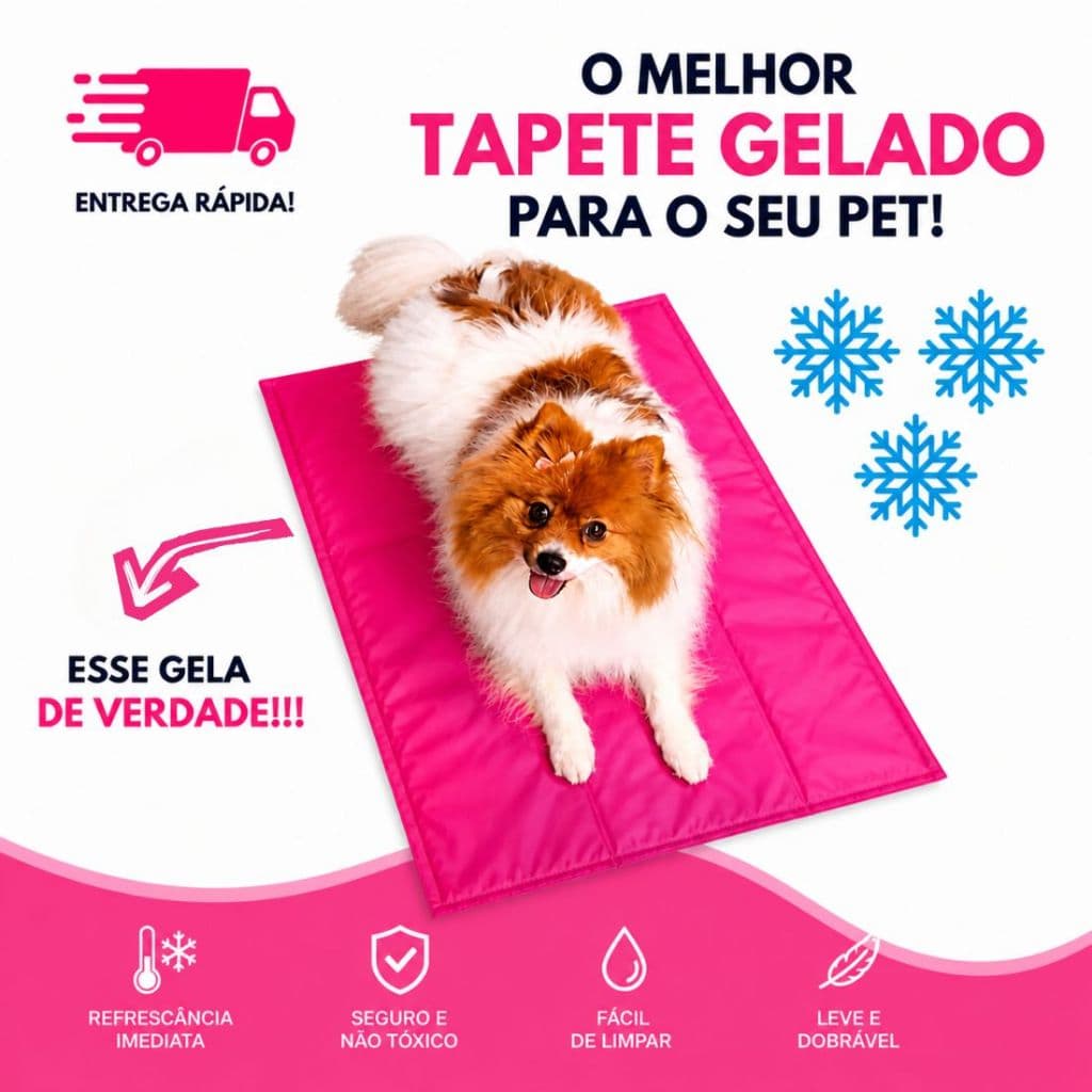 Tapete Gelado Pet Premium Rosa Tapete Refrescante Para Cachorro Gato  Alta Qualidade