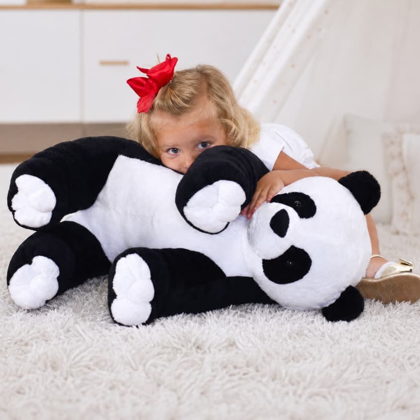 Pelúcia Panda Infantil 50cm Almofada Travesseiro Macio Lavável Para Bebê