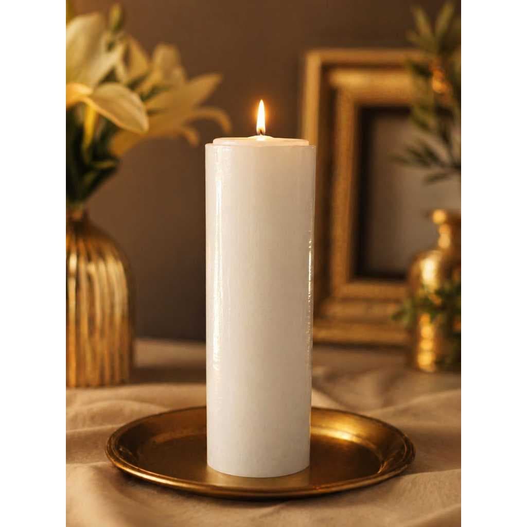 2 Velas Votiva 7 Dias Branca 100% Parafina Pura 260g Velas Faria
