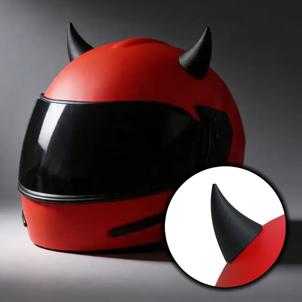 Chifre Chifrinho Diabo Diabinho Moicano Fixar Capacete Moto Bike Fone Headphone Headset Dupla Face