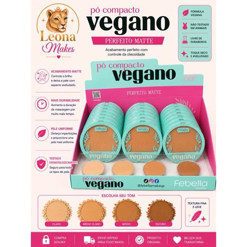 Pó Compacto Vegano Febella