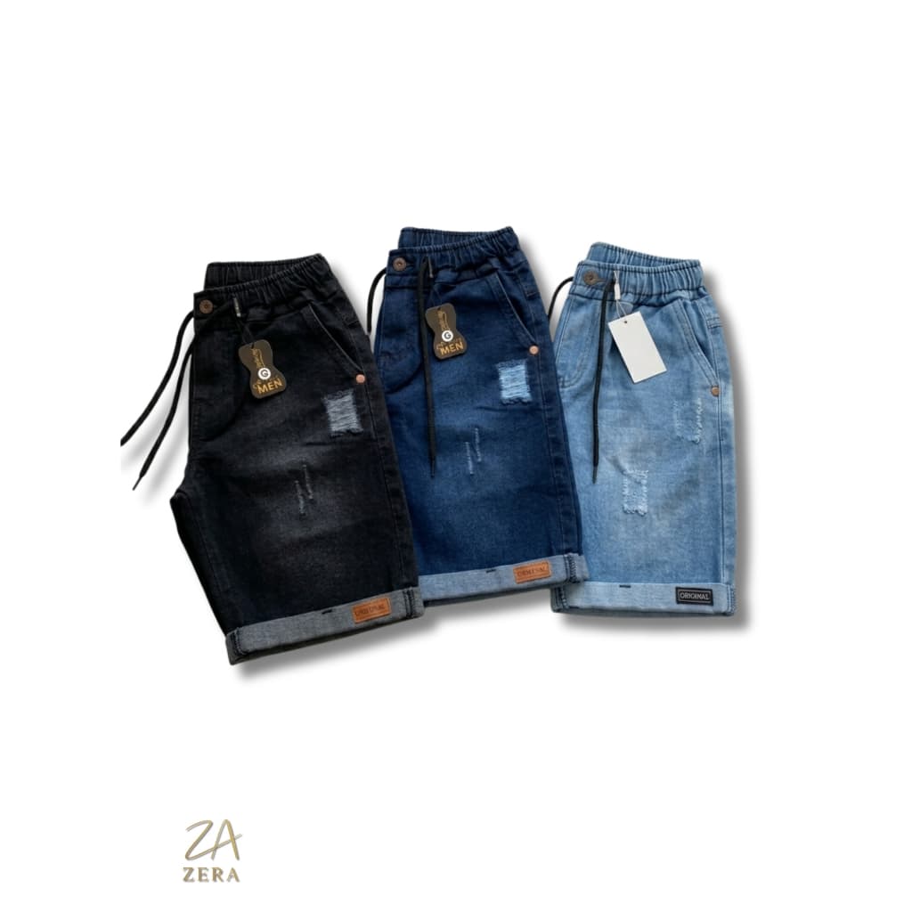 Kit 3 Bermuda Jeans Masculina Infantil Short Destroyed do P M G