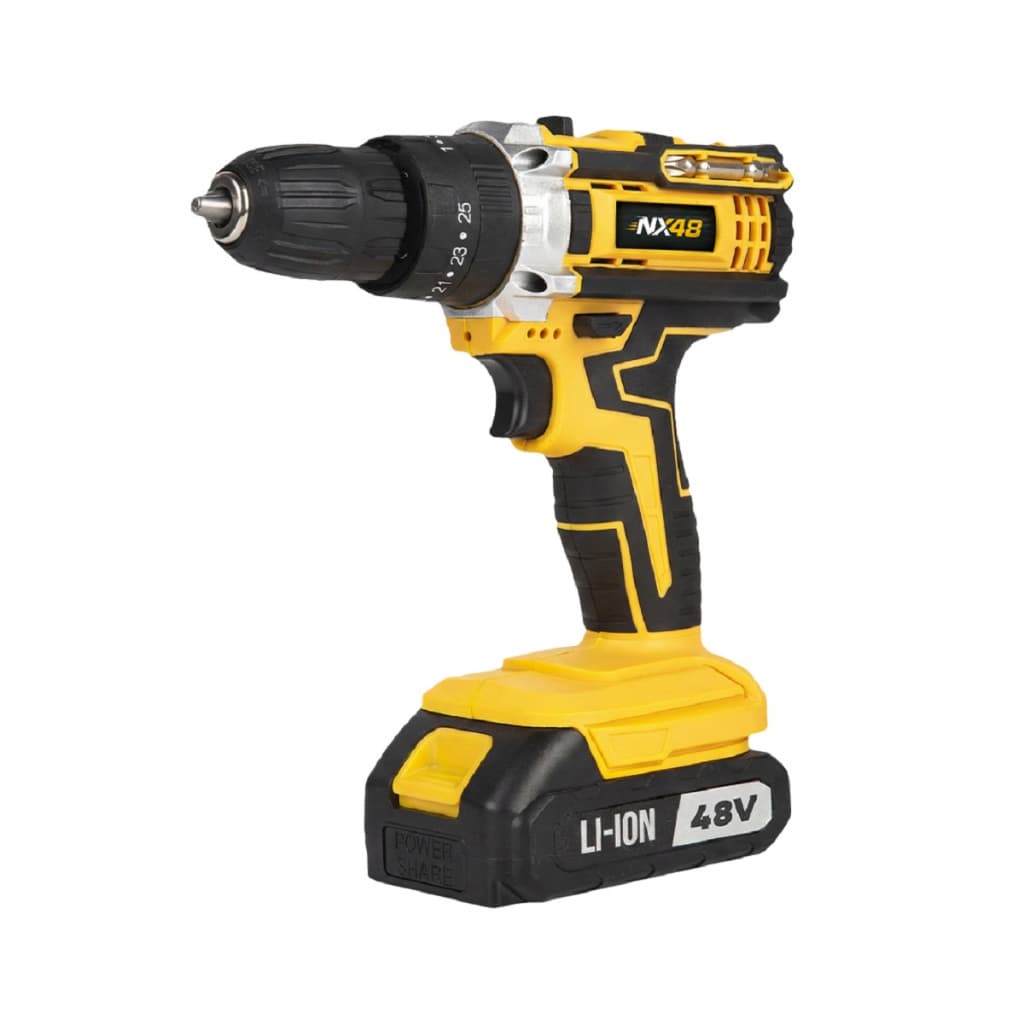 Parafusadeira Furadeira de Impacto 48V NX48 NP48-2B26 com 2 Baterias + Kit 26 Acessórios