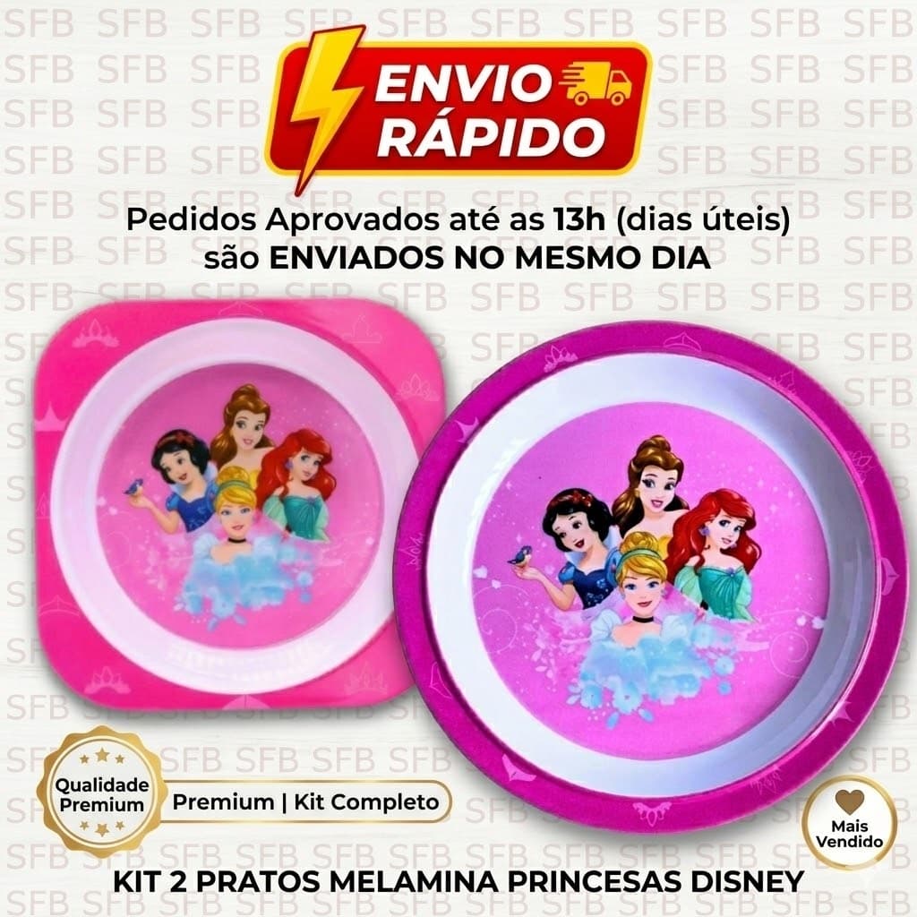 Prato Princesa Prato Tigela Infantil Disney Branca de Neve Bela Ariel Cinderela Refeição Bebê Comida
