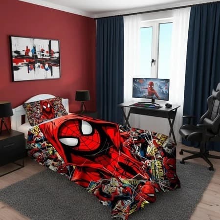 Lençol Cobre Leito Solteiro + Fronha Homem Aranha Pronta Entrega Modelos Envio Imediato