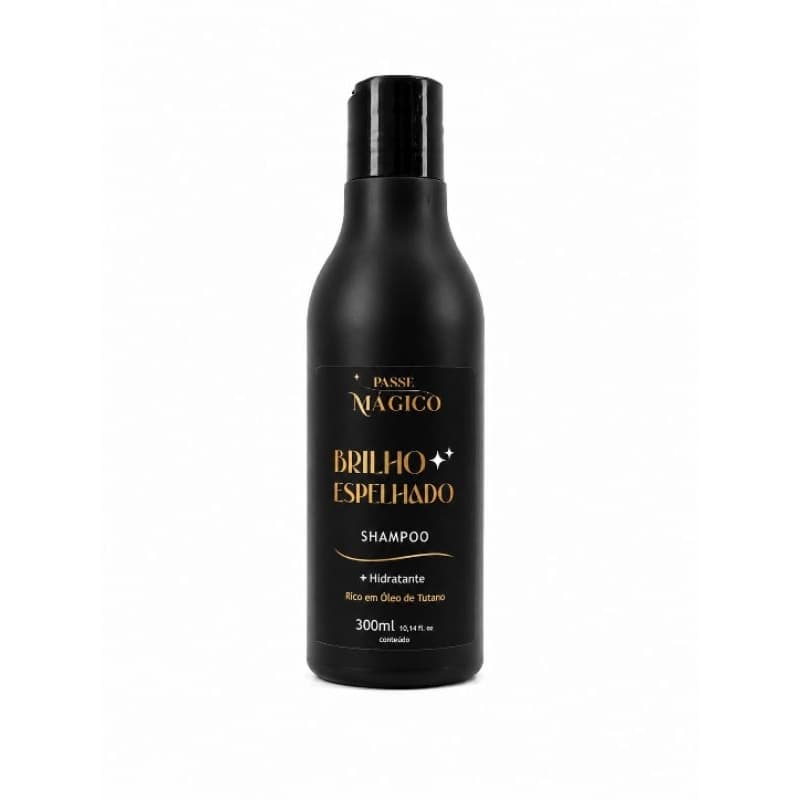Shampoo Brilho Espelhado Passe Mágico com Óleo de Tutano 300 ml– Hidratação, Maciez e Sem Frizz