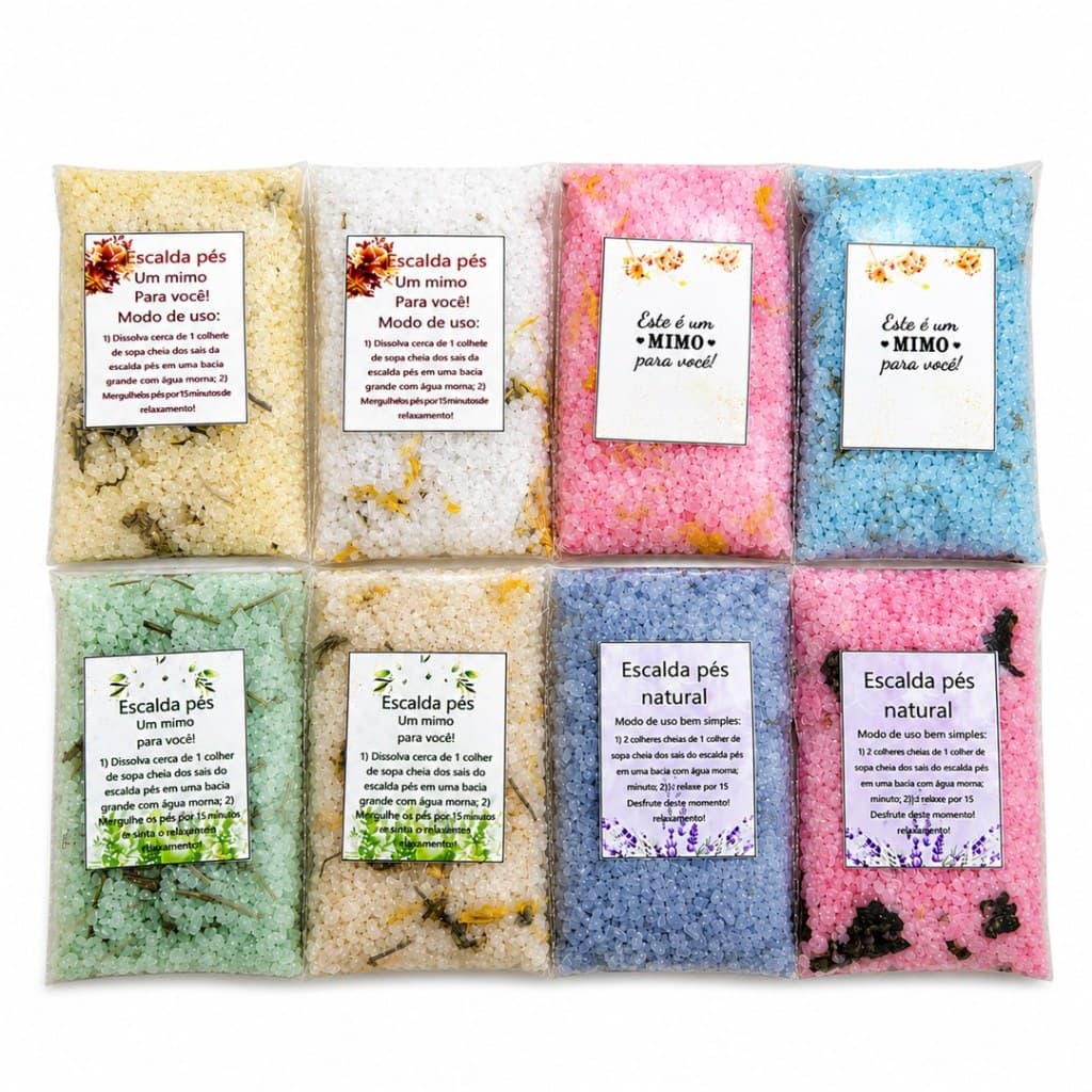 Escalda Pés Relaxante Natural Aromático Spa 25g Relaxamento e Bem-Estar
