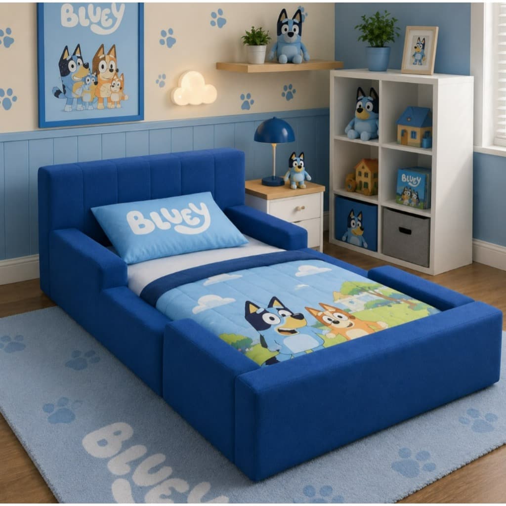 Cama Infantil Montessoriana - Proteção Lateral/ Sistema em Velcro com Colchão 100% Espuma