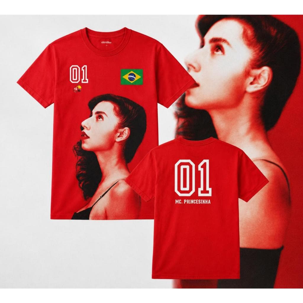 Camiseta Feminina Cantora Marina Senna Brasil Estampa MC Princesinha 100% Algodão