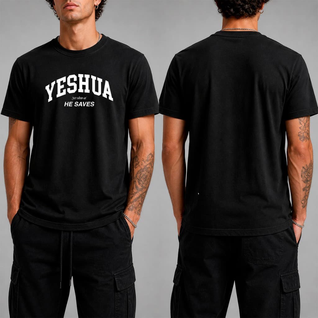 Camiseta Mants Religiosa Masculina 100% Algodão Camisa Malha Penteada Premium 30.1 Yeshua Cristã