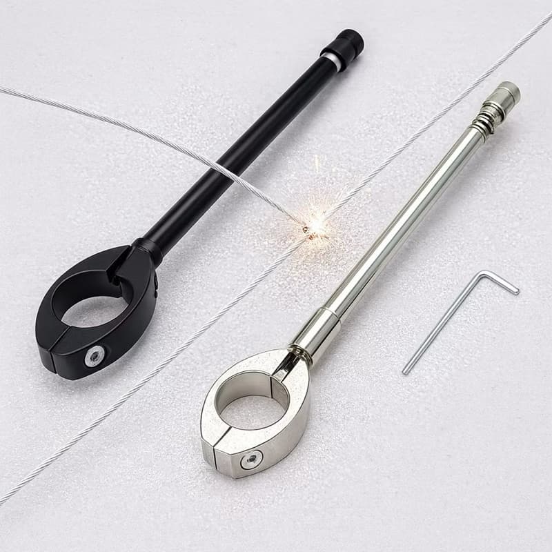 Antena Corta Pipa Moto Retrátil Anti-Cerol Inox para Guidão 0923