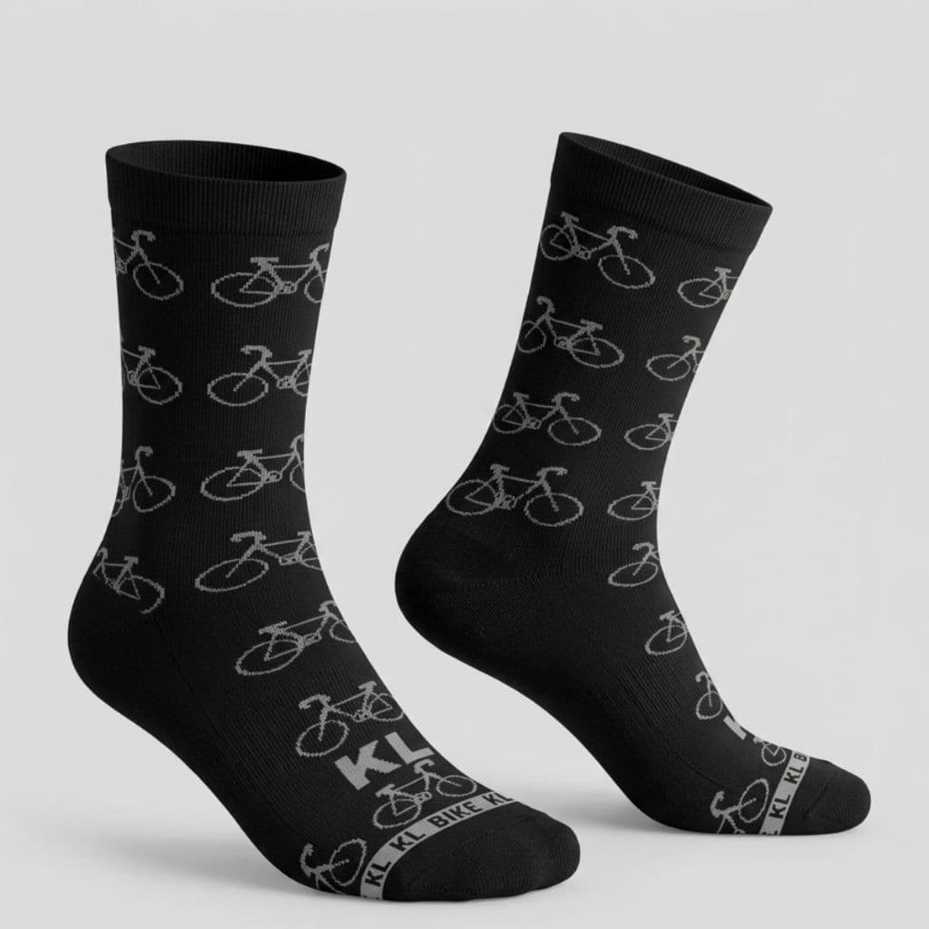 Meia Ciclismo Unissex Bicicletas Preta Mulher Homem Feminino Masculino Bike Biker Bicicleta Meião