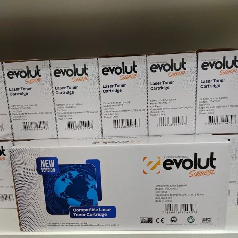 Toner Compatível com 105A W1105A 135A 135W 107A 107W Com Chip EVOLUT