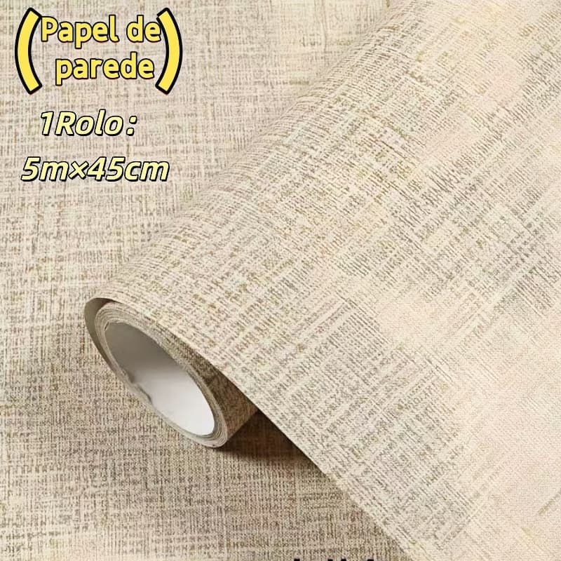 Papel de Parede Madeira 3D Autocolante 5m x 45cm Decoração para Quarto e Sala