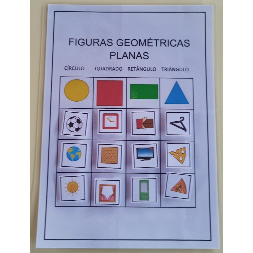 Figuras Geométricas Planas/Material Impresso e Plastificado/Código:001