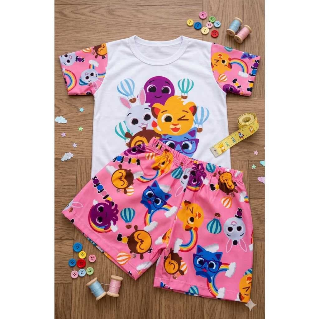 Kit Infantil Para Menina Com 6 Conjuntos!( estampa e modelo variado)