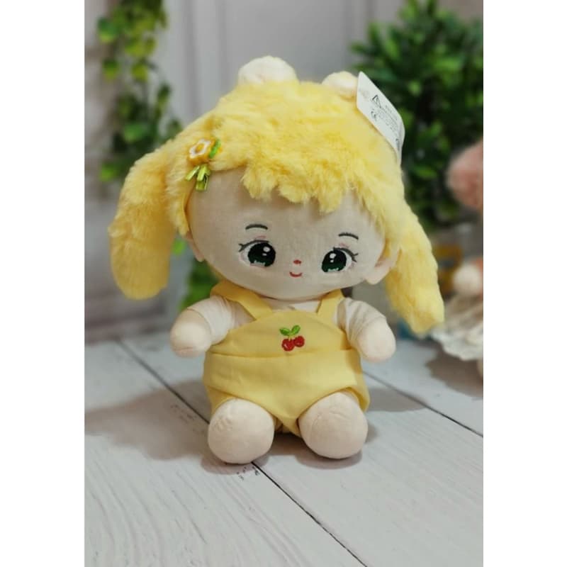 Pelúcia boneca Doll com roupa e laço kawaii muito fofa 35cm