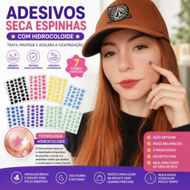 Adesivos Multicoloridos Para Acne espinha