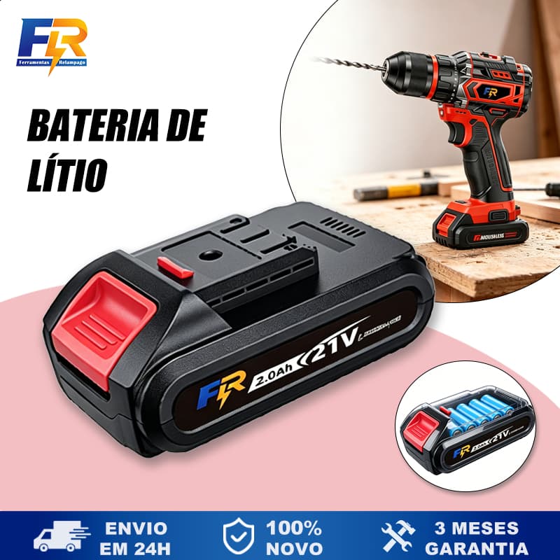 Bateria de íon de lítio 21V para furador elétrico com placa de proteção PCB