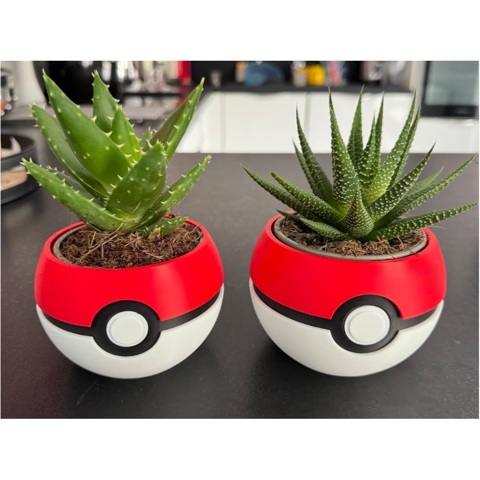 Vaso Pokébola para Suculentas – Decoração Geek que Encanta