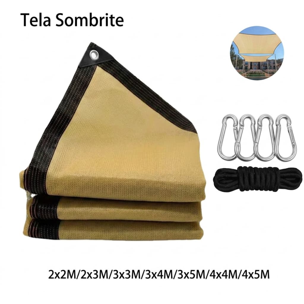 Shade Cloth Cover Brown/Yellow Brown 98% Shading Screen for Garage Quick Installation Various sizes