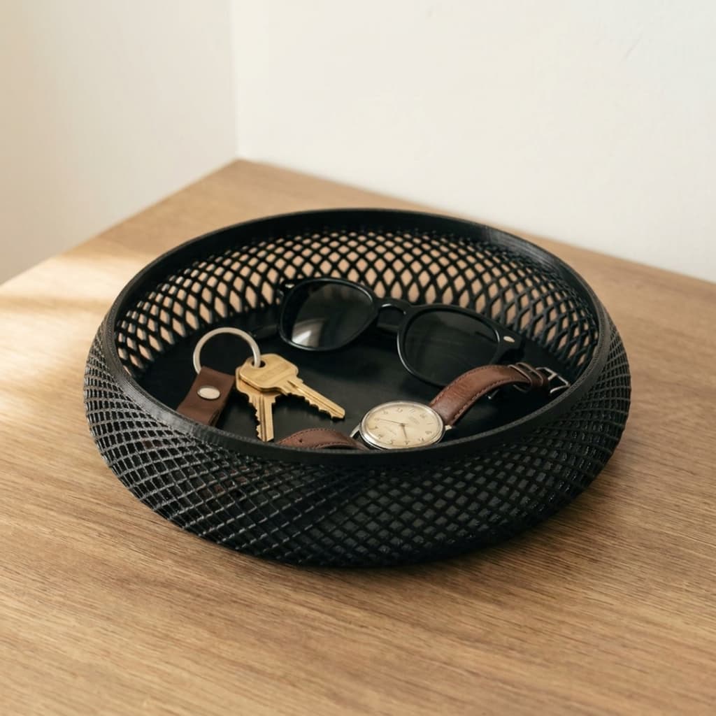 Porta Objetos Treco Chaves Organizador de Mesa Decorativo Moderno Geometric
