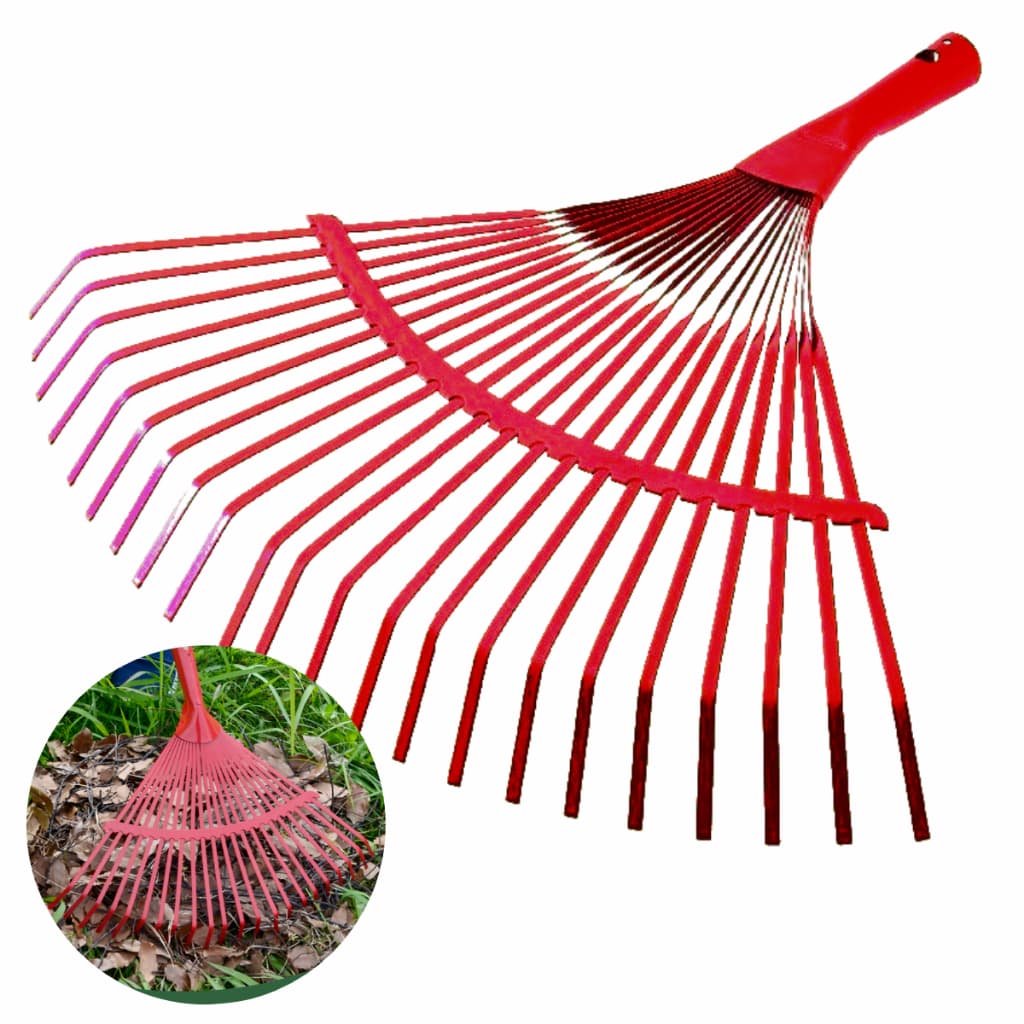 Anchinho Metal Vassoura Jardinagem Rastelo Grama 22 Dentes