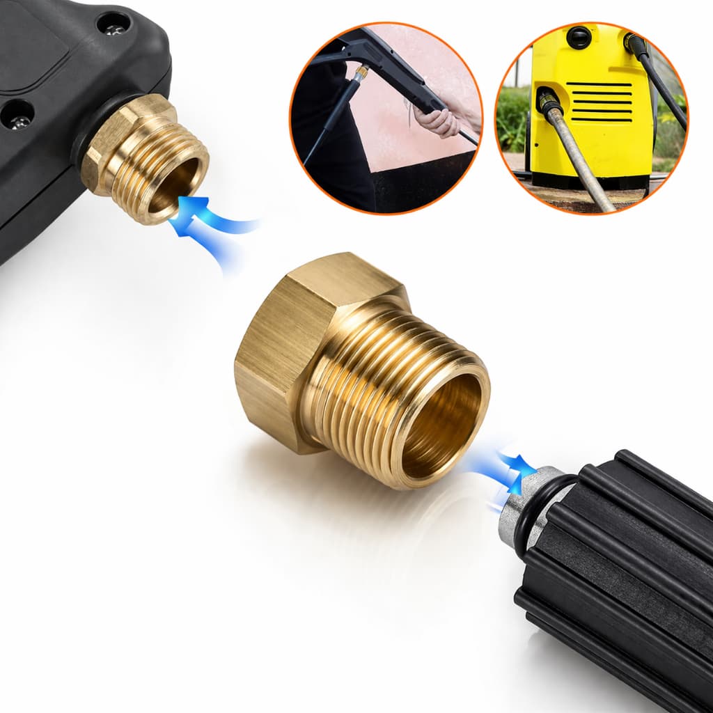 Adaptador Conector M22 14mm Macho X M22 Rosca Fêmea Lavadora
