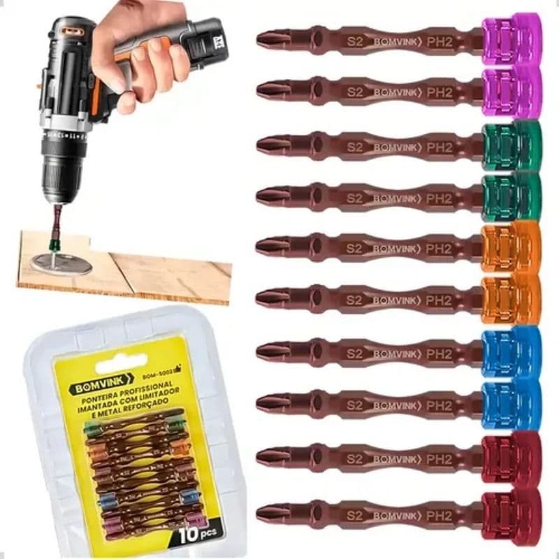 KIT  Ponteira de Chave Philips com Ponta Magnetica Ferramenta