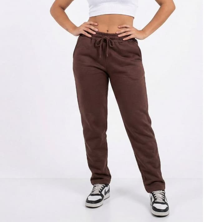 Calça Moletom Unissex Básica Sem Punho Premium Flanelada Confortável Cordão Ajustavel Moda Inverno
