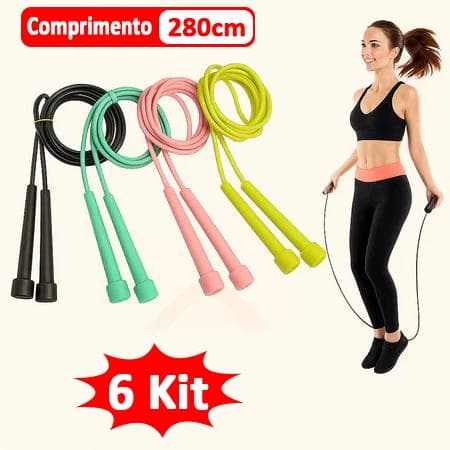 2/4/6PCS Corda de Pular Profissional Ajustável de PVC – 280cm (10) para Treino Eficiente e Durável