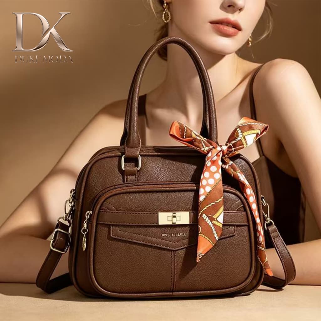 DUKE Bolsinha Transversal com Múltiplos Bolsos - Organize Seus Itens com Estilo, Fechamento Superior Seguro DEC6174