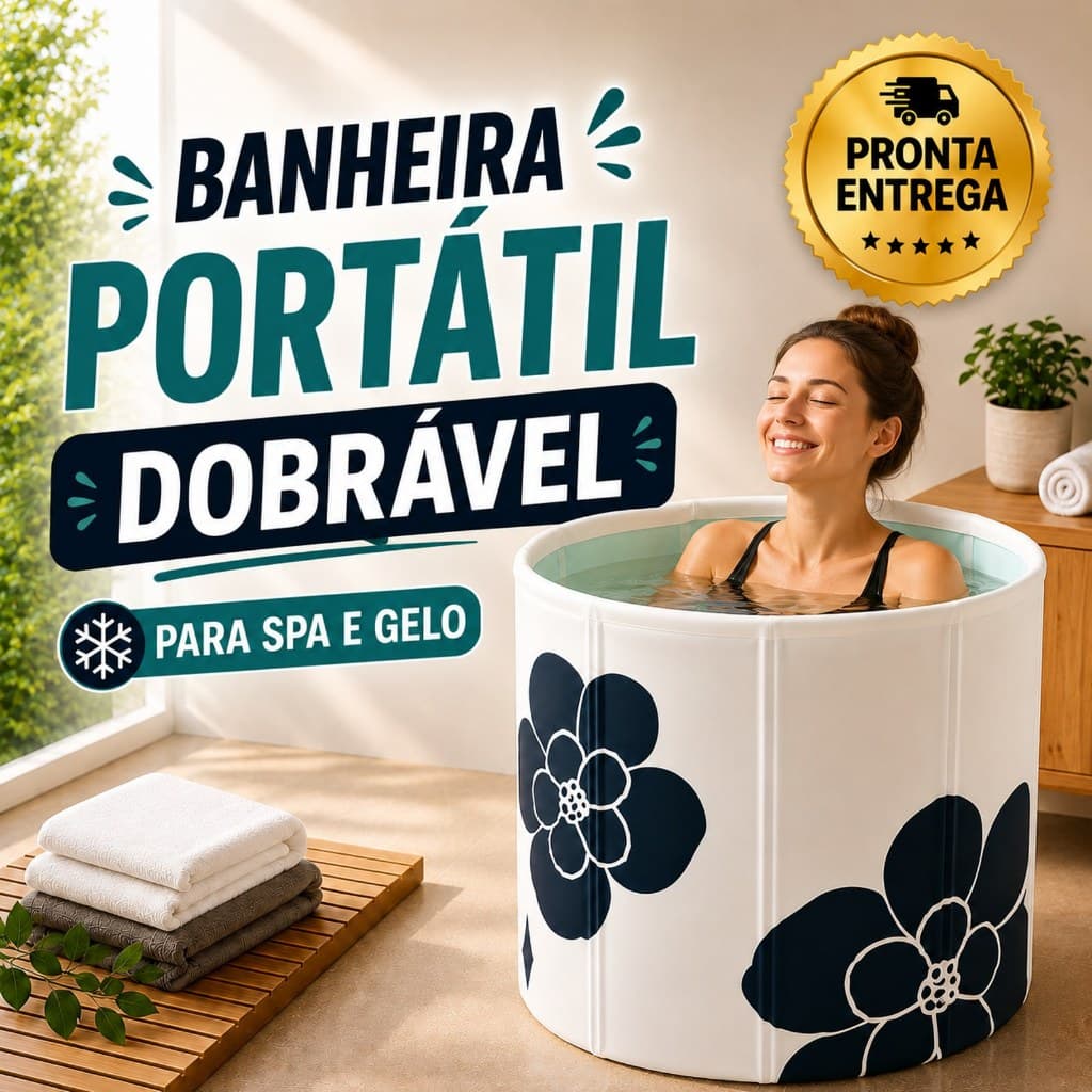 Banheira Portátil Dobrável para Spa e Gelo Alta Qualidade