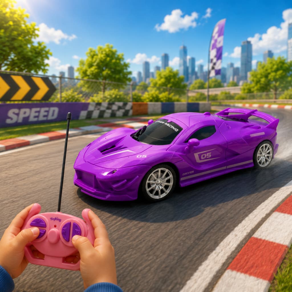 Brinquedo Carrinho de Controle Remoto Rosa OU Roxo Recarregável Esportivo Rápido Lamborguini Ferrari